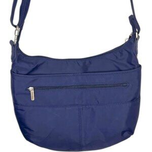 Travelon Anti-Theft Crossbody RFID Travel Bag - Navy - 11"h x 14"w x 2”d